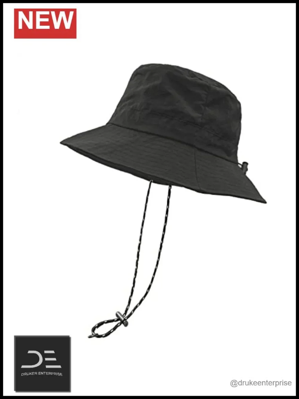 Waterproof Bucket Rain Hat with Chin Strap Quick Dry Packable Boonie Sun Hat